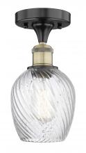 Innovations Lighting 616-1F-BAB-G292 - Salina - 1 Light - 6 inch - Black Antique Brass - Flush Mount