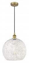 Innovations Lighting 616-1P-BB-G1216-14WM - White Mouchette - 1 Light - 14 inch - Brushed Brass - Cord Hung - Pendant