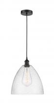 Innovations Lighting 616-1P-BK-GBD-124 - Bristol - 1 Light - 12 inch - Matte Black - Cord hung - Mini Pendant