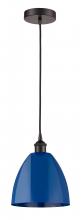 Innovations Lighting 616-1P-OB-MBD-9-BL-LED - Plymouth - 1 Light - 9 inch - Oil Rubbed Bronze - Cord hung - Mini Pendant