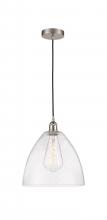 Innovations Lighting 616-1P-SN-GBD-124 - Bristol - 1 Light - 12 inch - Brushed Satin Nickel - Cord hung - Mini Pendant