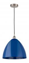 Innovations Lighting 616-1P-SN-MBD-16-BL-LED - Plymouth - 1 Light - 16 inch - Brushed Satin Nickel - Cord hung - Mini Pendant