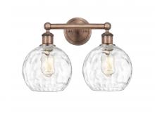 Innovations Lighting 616-2W-AC-G1215-8 - Athens Water Glass - 2 Light - 17 inch - Antique Copper - Bath Vanity Light