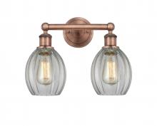 Innovations Lighting 616-2W-AC-G82 - Eaton - 2 Light - 15 inch - Antique Copper - Bath Vanity Light