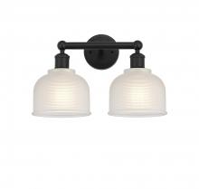 Innovations Lighting 616-2W-BK-G411 - Dayton - 2 Light - 15 inch - Matte Black - Bath Vanity Light