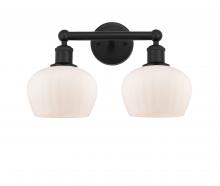 Innovations Lighting 616-2W-BK-G91 - Fenton - 2 Light - 16 inch - Matte Black - Bath Vanity Light