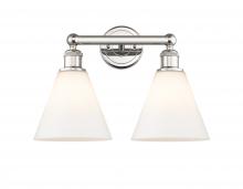 Innovations Lighting 616-2W-PN-GBC-81 - Berkshire - 2 Light - 17 inch - Polished Nickel - Bath Vanity Light