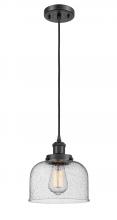 Innovations Lighting 916-1P-BK-G74-LED - Bell - 1 Light - 8 inch - Matte Black - Cord hung - Mini Pendant