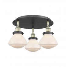 Innovations Lighting 916-3C-BAB-G321 - Olean - 3 Light - 19 inch - Black Antique Brass - Flush Mount