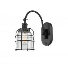 Innovations Lighting 918-1W-BK-G54-CE - Bell Cage - 1 Light - 6 inch - Matte Black - Sconce