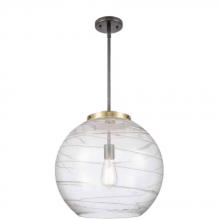 Innovations Lighting 221-1S-BAB-G1213-18 - Athens Deco Swirl - 1 Light - 18 inch - Black Antique Brass - Cord hung - Pendant