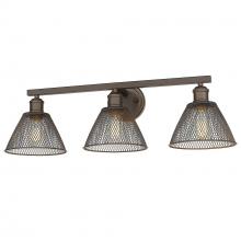 Golden 0304-BA3 RBZ - Carver 3 Light Bath Vanity in Rubbed Bronze