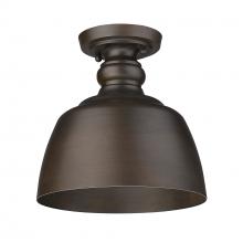 Golden 0316-FM RBZ - Holmes Flush Mount in Rubbed Bronze