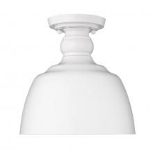 Golden 0316-FM WHT - Holmes WHT Flush Mount in Matte White