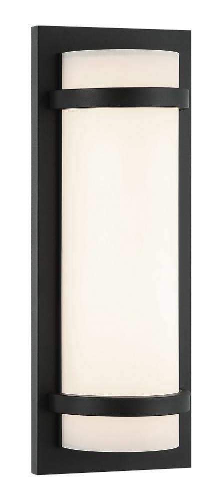 1 LT 18â€W "BRAMPTON" MATTE BLACK WALL SCONCE