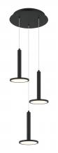 Matteo Lighting C37703MB - 3 LT LED "EXTRATERRESTRIAL" MATTE BLACK PENDANT