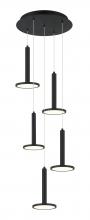 Matteo Lighting C37705MB - 5 LT LED "EXTRATERRESTRIAL" MATTE BLACK PENDANT