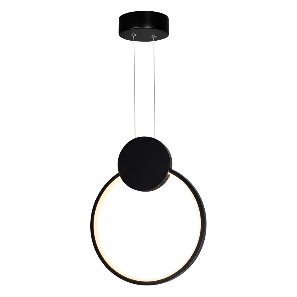 Pulley 12 in LED Black Mini Pendant