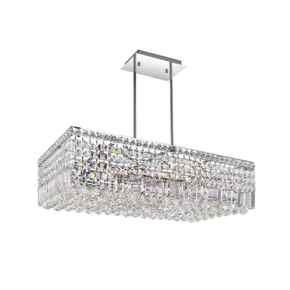 Colosseum 10 Light Down Chandelier With Chrome Finish