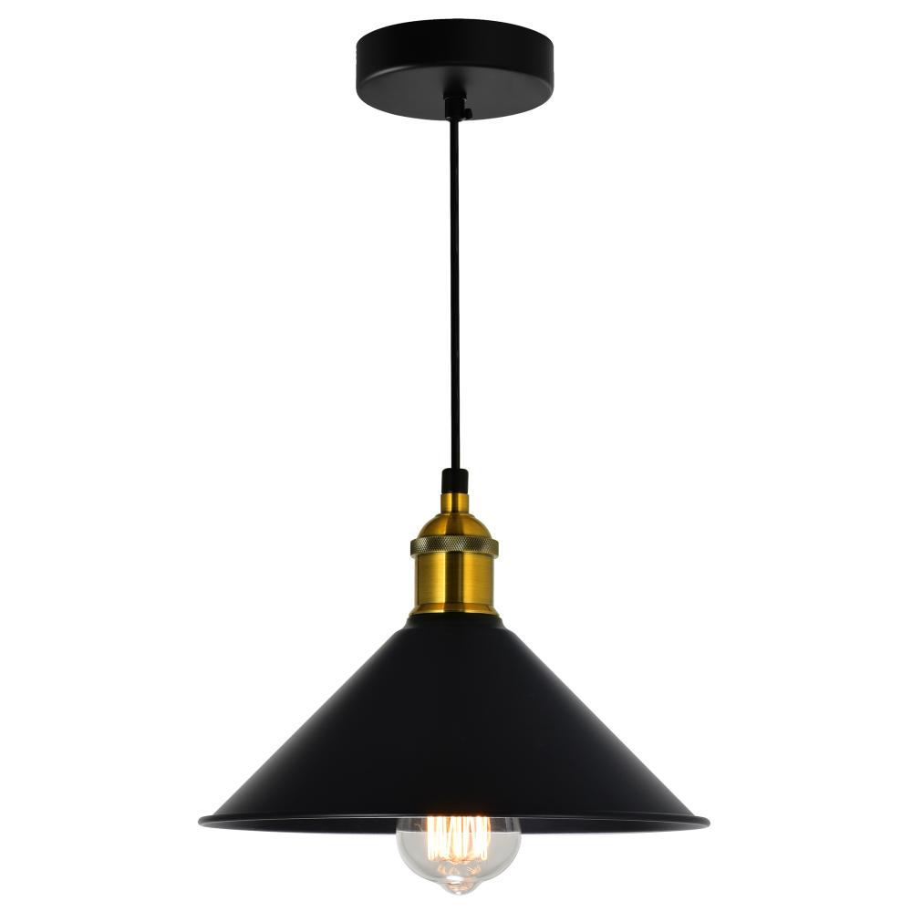 Brave 1 Light Down Mini Pendant With Black Finish