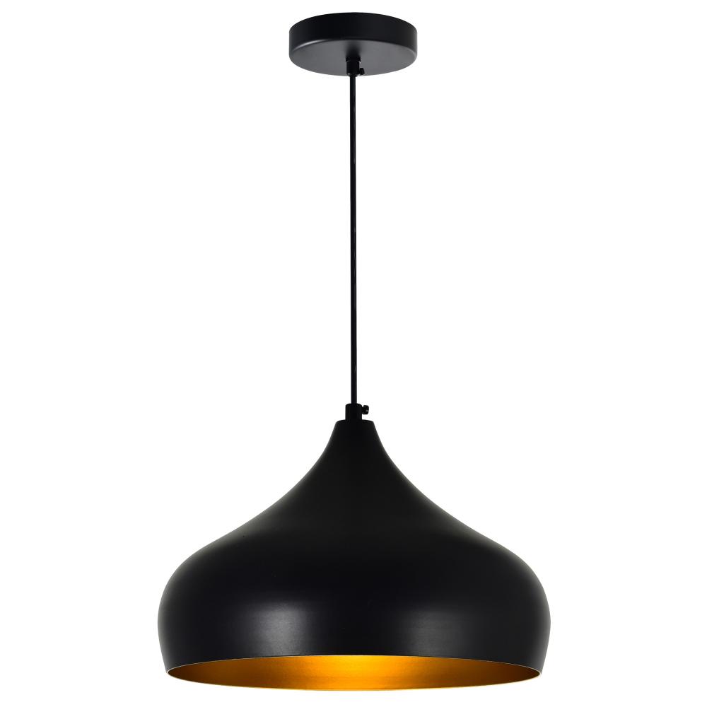 Dynamic 1 Light Down Pendant With Black Finish