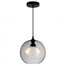  5553P12 - Smoke (2L) - Glass 2 Light Down Mini Pendant With Smoke Finish