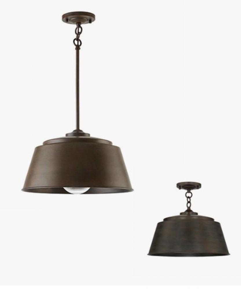 Tybee Metal 1 Light Pendant / Semi-Flush