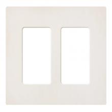 Lutron Electronics SC-2-BI - SATIN COLOR 2-GANG WALLPLATE BISCUIT