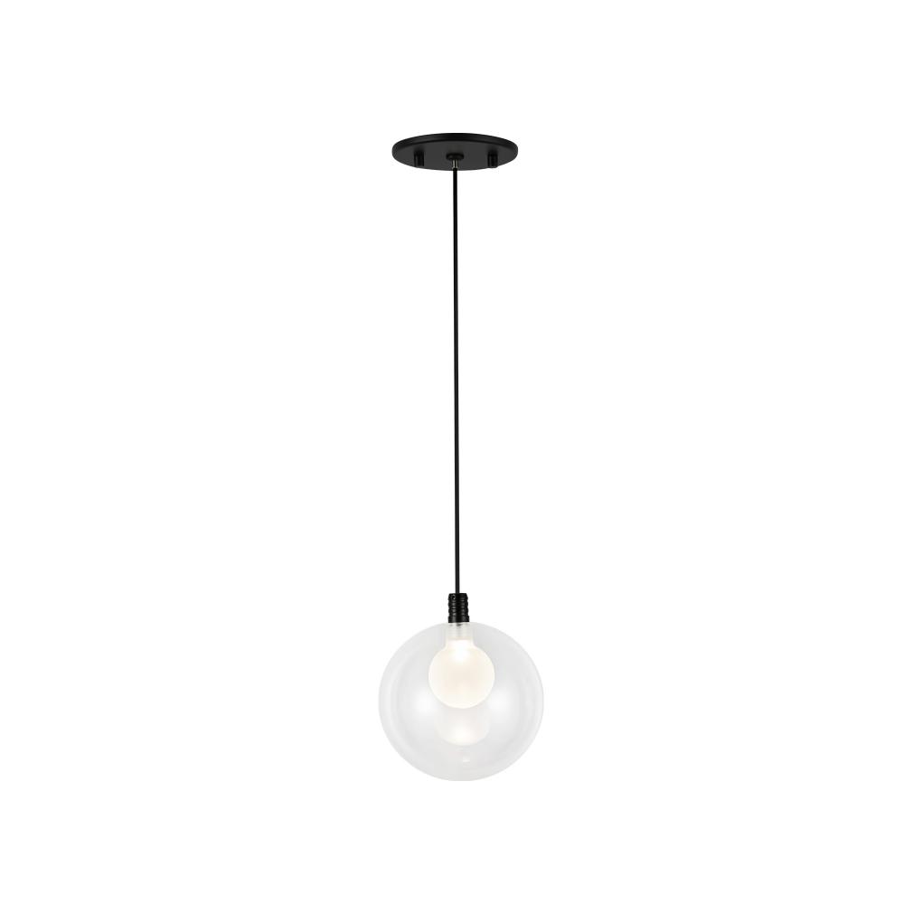 Bolla 5-in Black LED Pendant