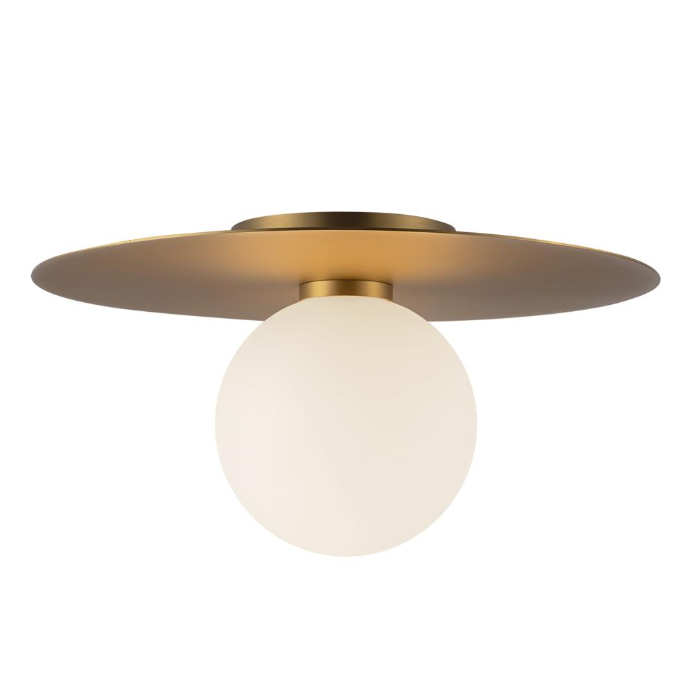 Elixir 14-in Brushed Gold LED Flush Mount