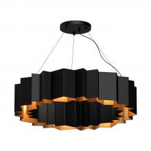 Kuzco Lighting Inc CH58030-BK/GD - Akira 30-in Black/Gold 7 Lights Chandeliers