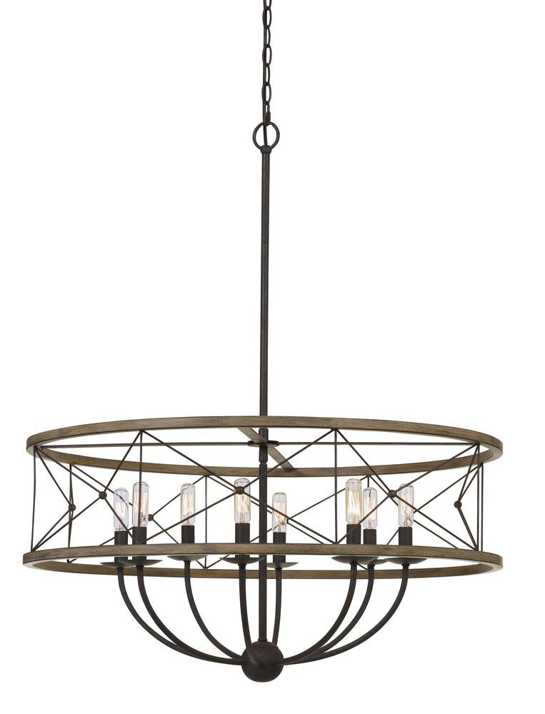 40W X 8 Modica Metal Pendant Fixture (Edison Bulbs Not included)