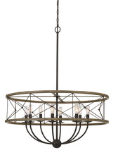 CAL Lighting FX-3685-8 - 40W X 8 Modica Metal Pendant Fixture (Edison Bulbs Not included)