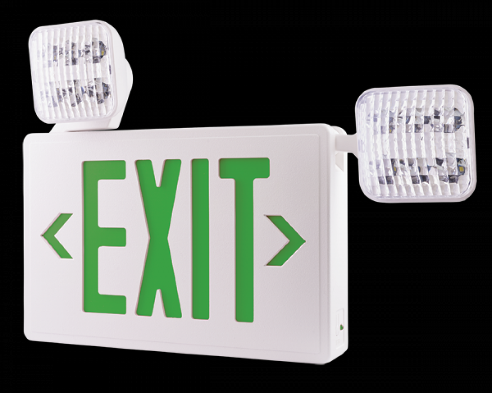 LED Exit Sign and LED Emergency Light Combo