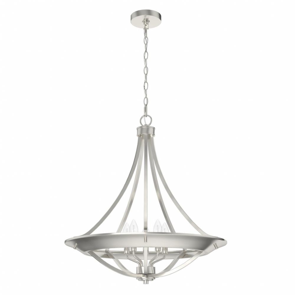 Hunter Perch Point Brushed Nickel 4 Light Pendant Ceiling Light Fixture