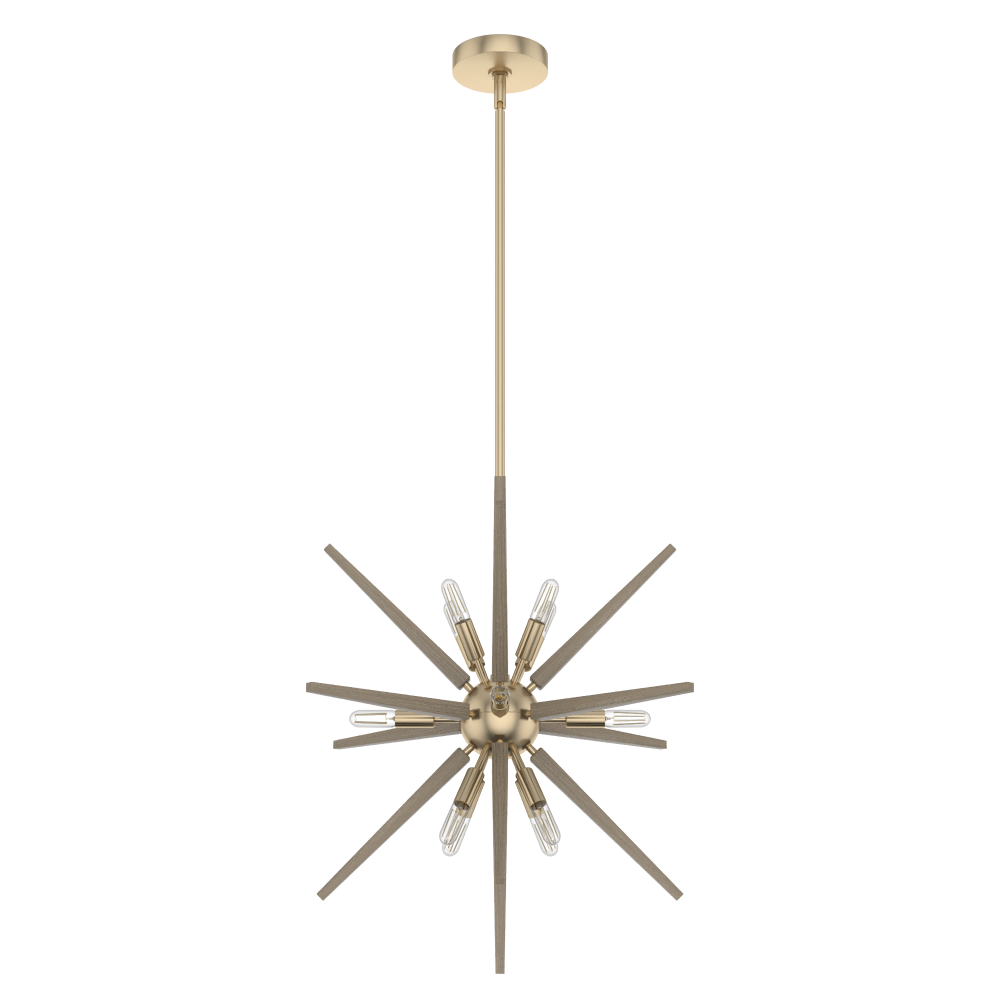 Hunter Jupiter Star Alturas Gold 12 Light Pendant Ceiling Light Fixture