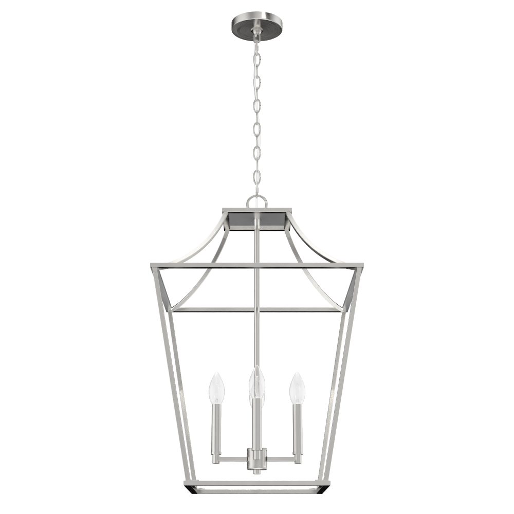 Hunter Laurel Ridge Brushed Nickel 4 Light Pendant Ceiling Light Fixture