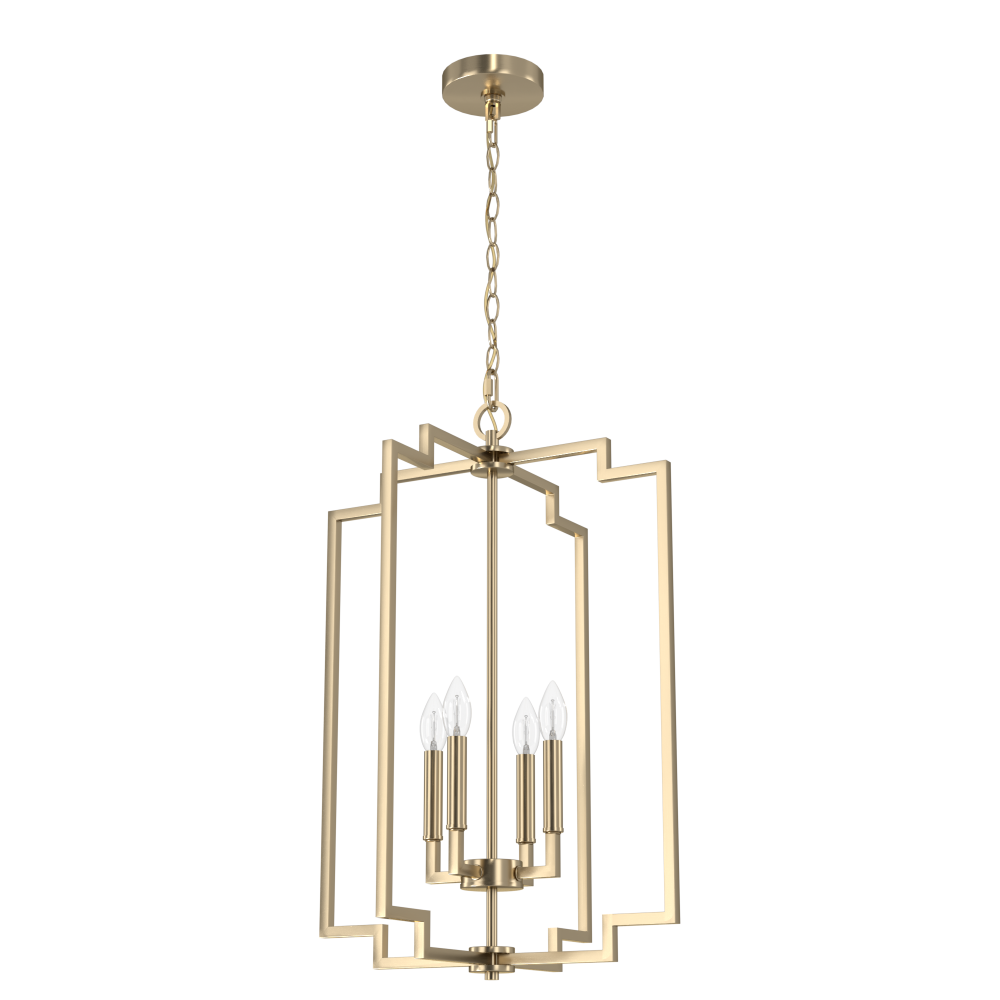 Hunter Zoanne Alturas Gold 4 Light Pendant Ceiling Light Fixture