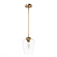 Hunter 45233 - Hunter Vidria Alturas Gold with Clear Glass 1 Light Pendant Ceiling Light Fixture