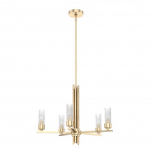 Hunter 19783 - Hunter Gatz Alturas Gold with Clear Glass 5 Light Chandelier Ceiling Light Fixture