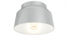 Hunter 19022 - Hunter Cranbrook Dove Grey 1 Light Flush Mount Ceiling Light Fixture