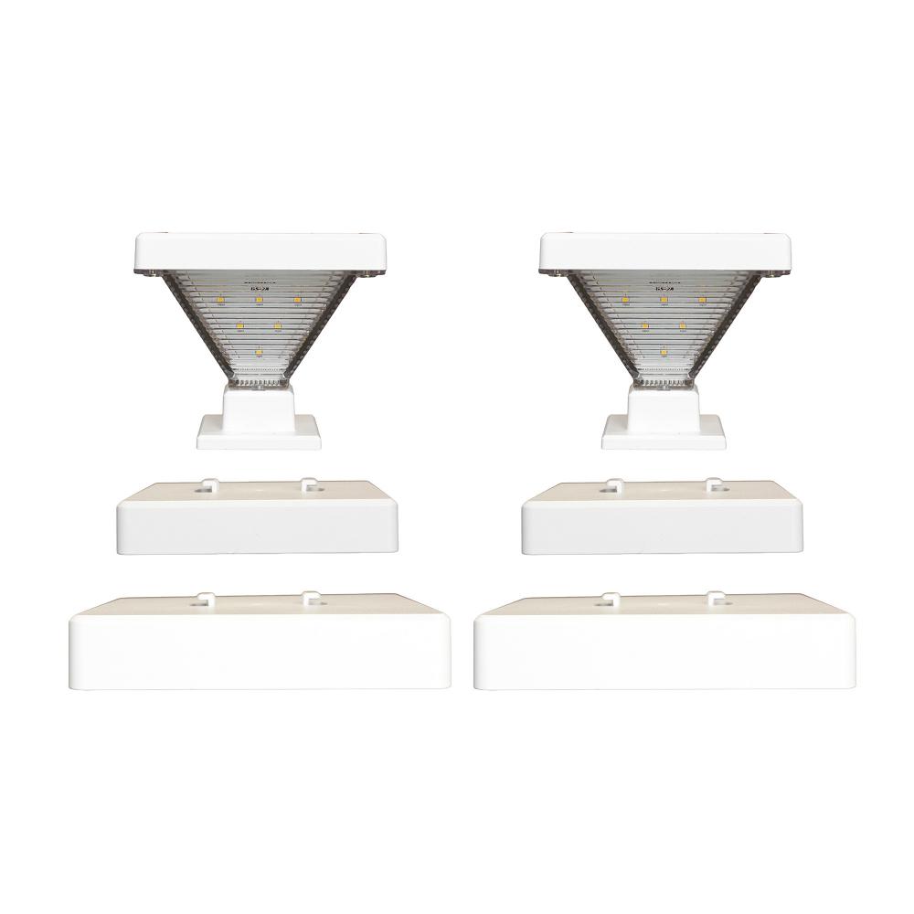 Luxor Solar Post Cap Light – White 2 PK