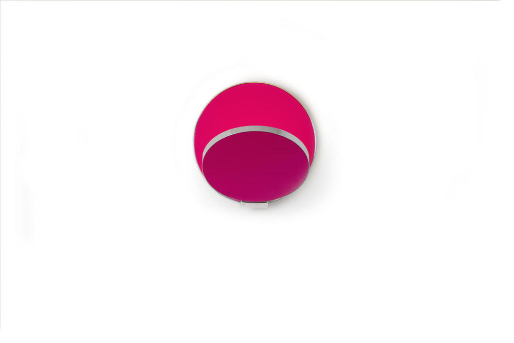 Gravy Wall Sconce - Chrome body, Matte Hot Pink plates - Hardwire