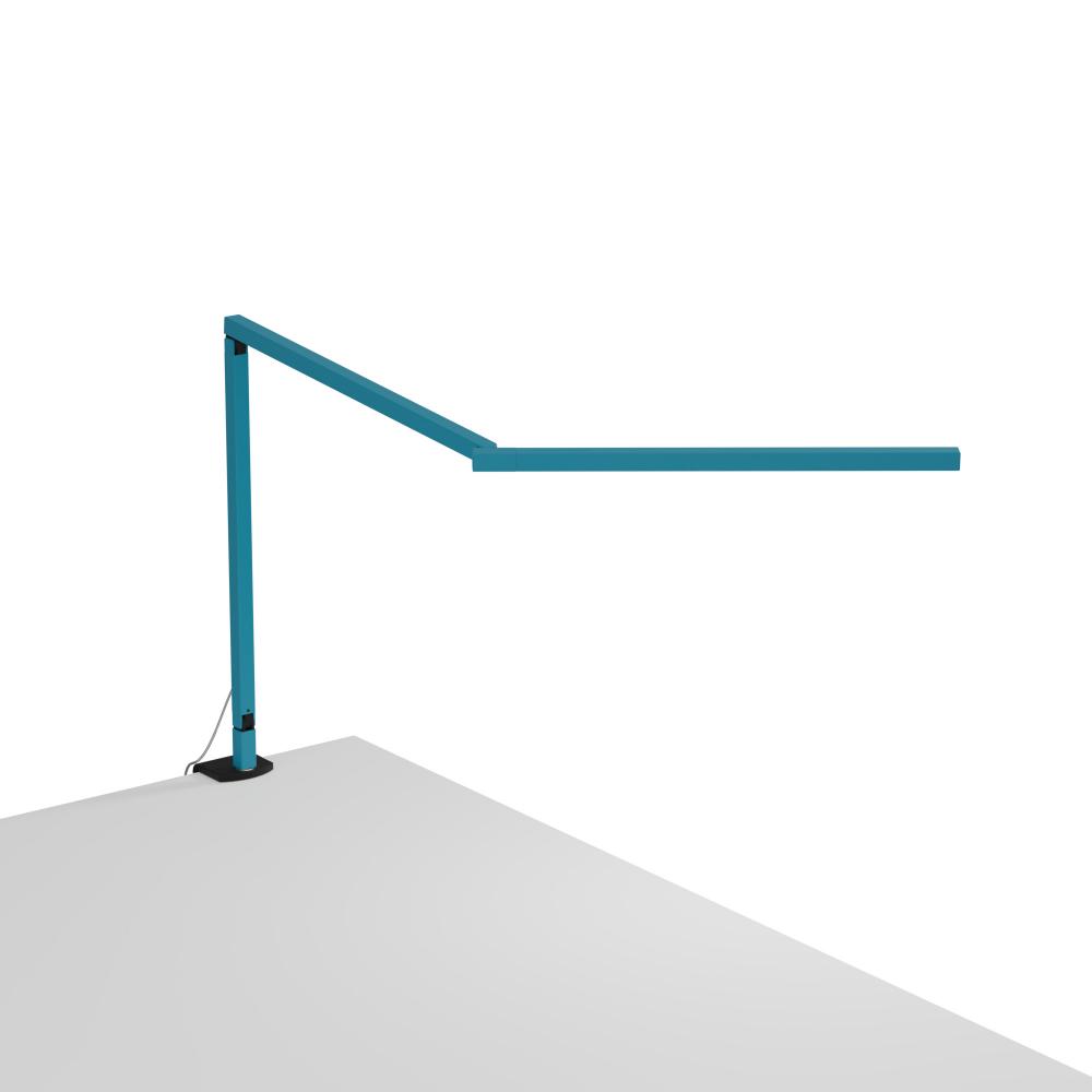 Z-Bar Mini Desk Lamp Gen 4 (Warm Light; Koncept Blue) with Desk Clamp (Matte Black)