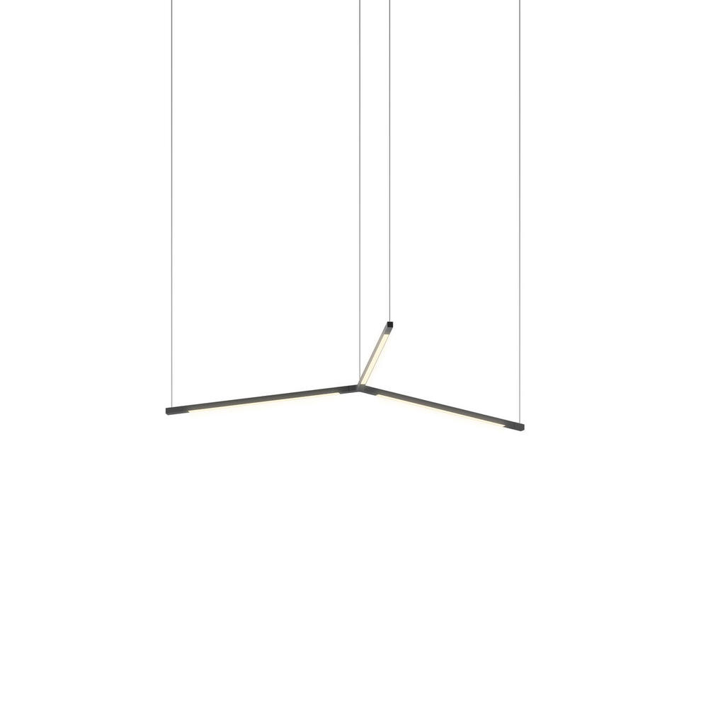 Z-Bar Pendant Small Trio, Matte Black (16" light bars)