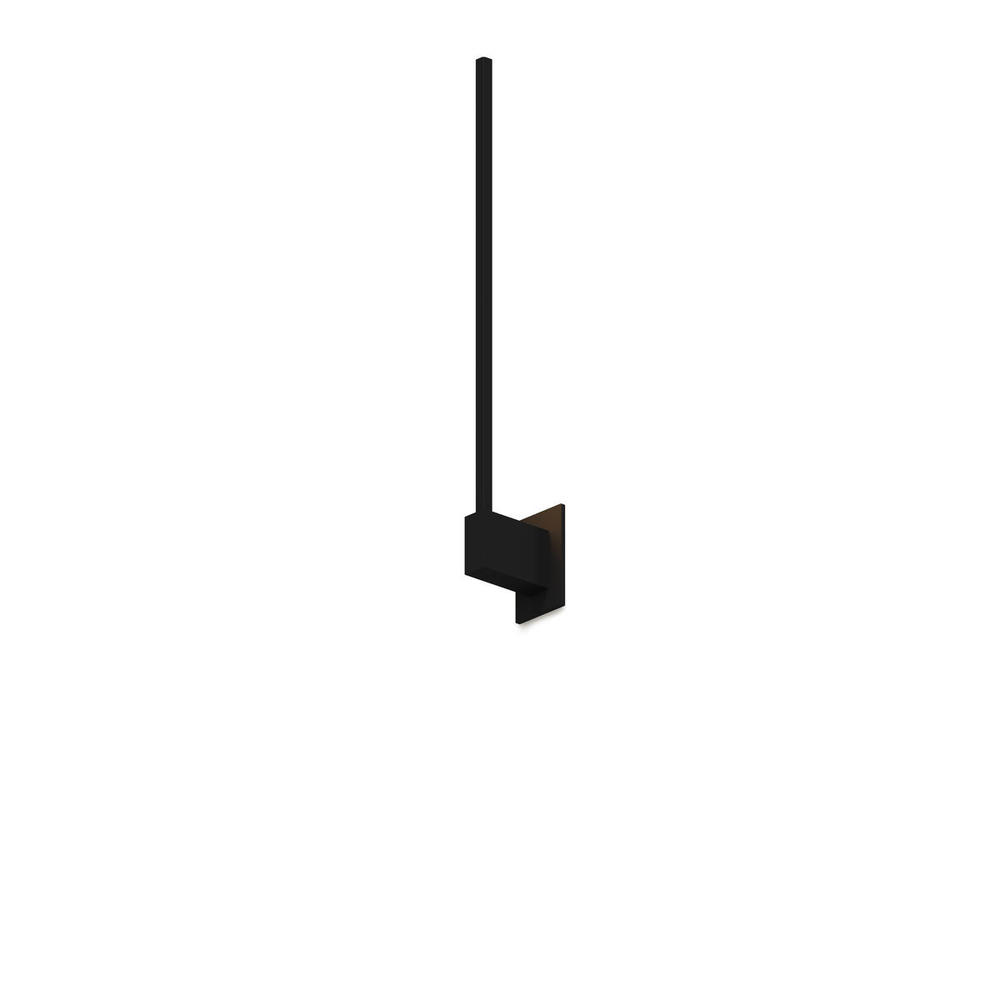 Z-Bar Wall Sconce, Soft Warm, Matte Black, 24," End Mount