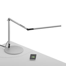 Koncept Inc AR3100-CD-SIL-USB - Z-Bar mini Desk Lamp with USB Base (Cool Light; Silver)