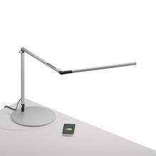 Koncept Inc AR3200-CD-SIL-USB - Z-Bar slim Desk Lamp with USB base (Cool Light; Silver)