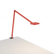 Koncept Inc FCD-2-MFR-2CL - Foccacia Desk Lamp (Matte Fire Red) with Desk Clamp (Matte Black)