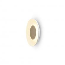 Koncept Inc RMW-09-SW-WOK-HW+18BD-MWT - Ramen Wall Sconce 9" (White Oak) with 18" back dish (Matte White)